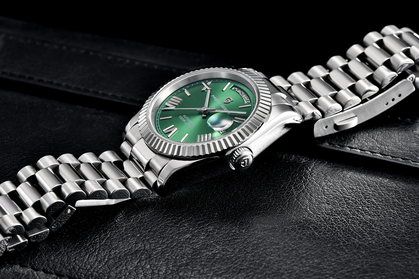 PAGANI DESIGN Men's Watches Green Luxury Automatic Watch For Men ST16 Mechanical Wristwatch Men For 2025 New Stainless Steel