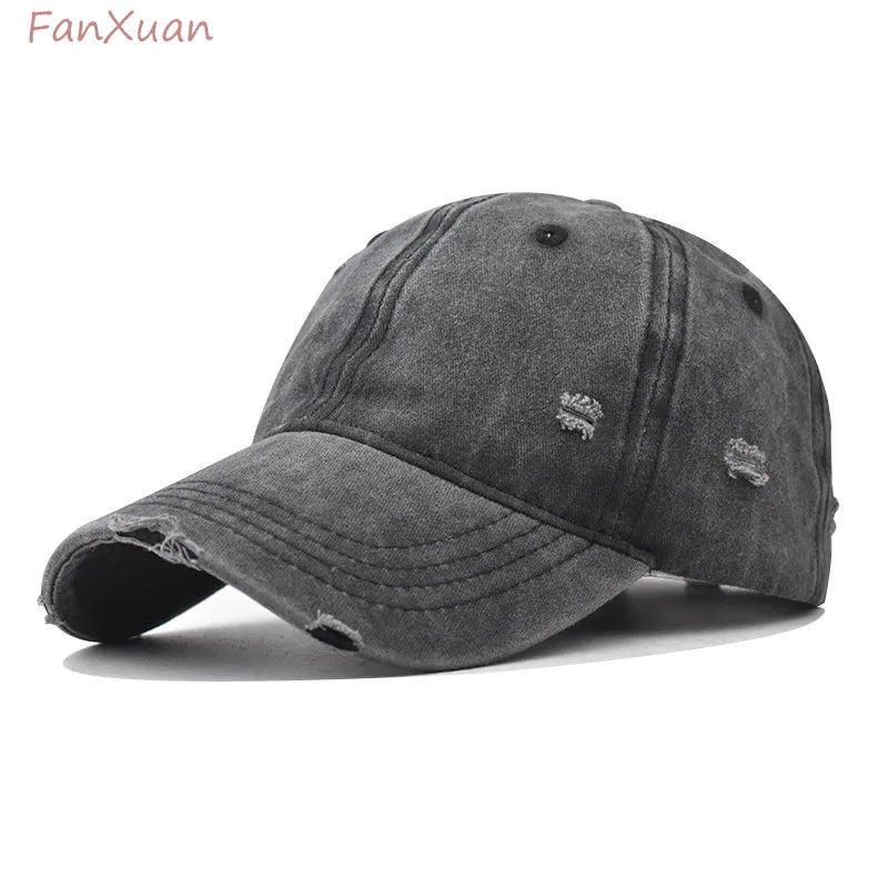 Distressed Baseball Cap Dad Hats for Men Women Vintage Washed Cotton soft crown Hat Adjustable Low Profile Unisex Style Headwear