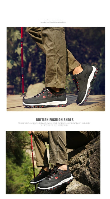 Scarpe da trekking da uomo in EVA, impermeabili, antiscivolo, in pelle, per sport outdoor, campeggio, running e jogging, novità 2025