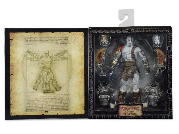 18CM Boxed NECA God of War Sparta Ghost Kratos Father Son Edition Atreus Action Doll Model Joint Mobile Toy Gift