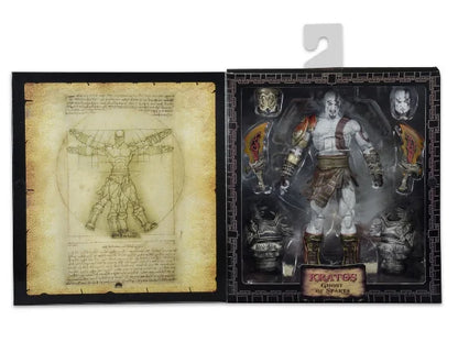 18CM Boxed NECA God of War Sparta Ghost Kratos Father Son Edition Atreus Action Doll Model Joint Mobile Toy Gift