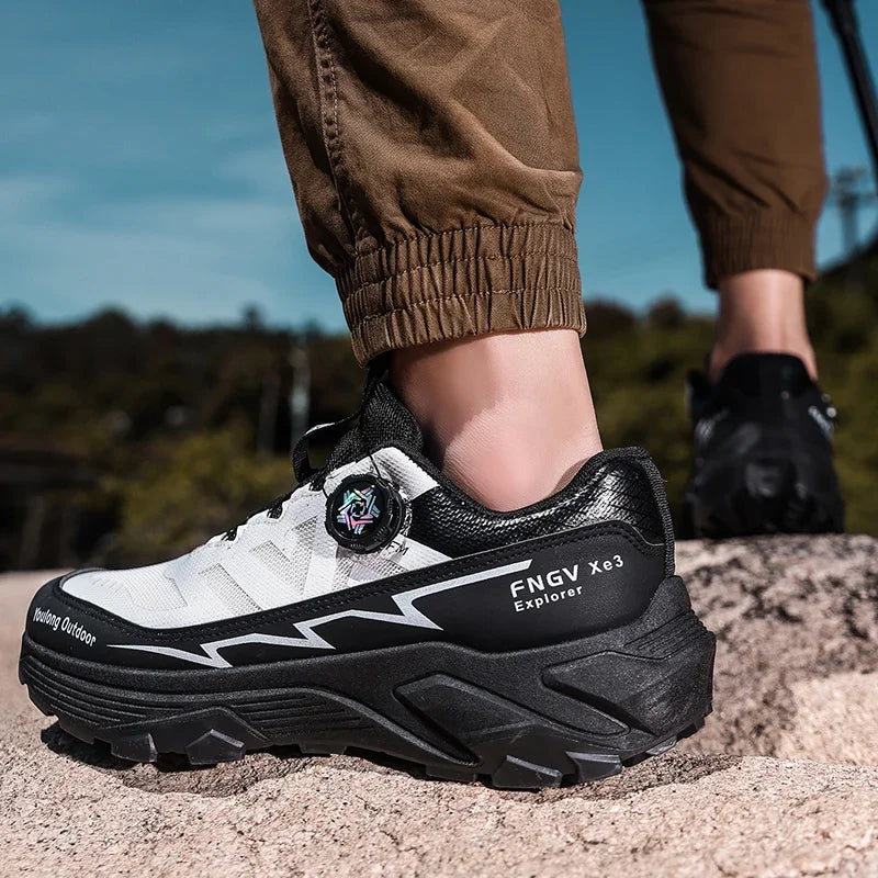 Sneakers da uomo casual outdoor antiscivolo e ammortizzanti, versatili scarpe da hiking off-road con suola morbida e confortevole per running