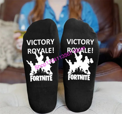 Hot Game Fortnite 1 Pair Socks for Men Women Soft Durable Sock Victory Royale Keep Warm Casual Cotton Socks Hosiery Gift