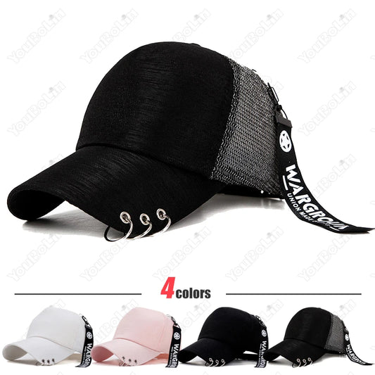 Classic Brim Design Metal Personalized Baseball Cap, Lightweight and Breathable Style! Four Colors To Choose From