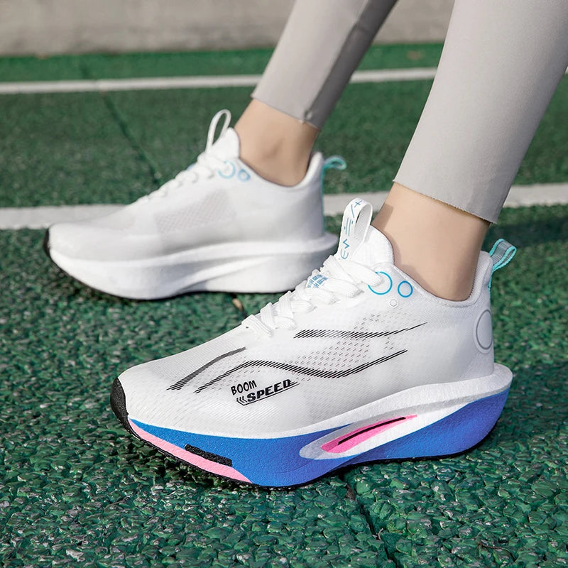 2025 Men's And Women's Carbon Board Running Shoes Professional Marathon, Lightweight Rebound Cushioning Breathable Sports Shoes