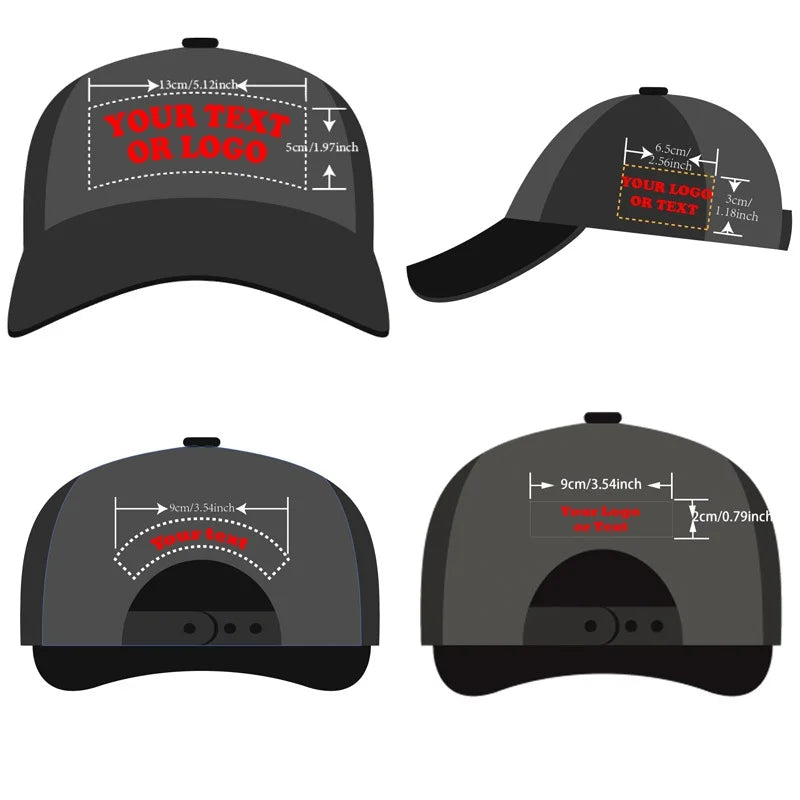 Custom Embroidered Caps and Hats - Personalized Logo or Text  Ideal for Business, Events,  Gifts