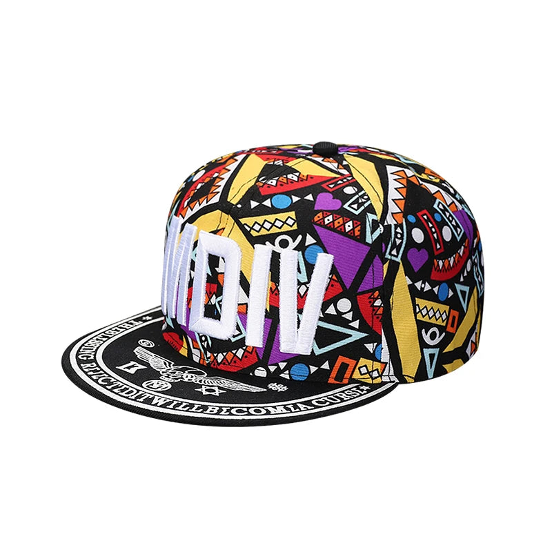 Herren-Baseballkappe mit Buchstabenstickerei, „Tide“, universell kombinierbar, flache Krempe; Damen-Sommer-Hip-Hop-Kappe, Outdoor-Sonnenkappe, verstellbare Schirmkappe