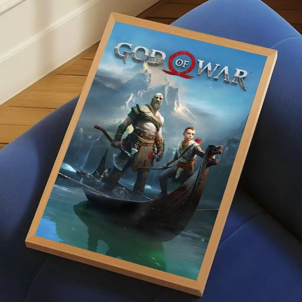 Game G-God of War Painting Calligraphy Canvas Poster Crease-Free Waterproof & Durable Wall Decor for All Spaces
