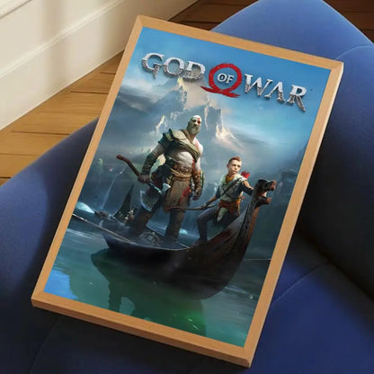 Game G-God of War Painting Calligraphy Canvas Poster Crease-Free Waterproof & Durable Wall Decor for All Spaces