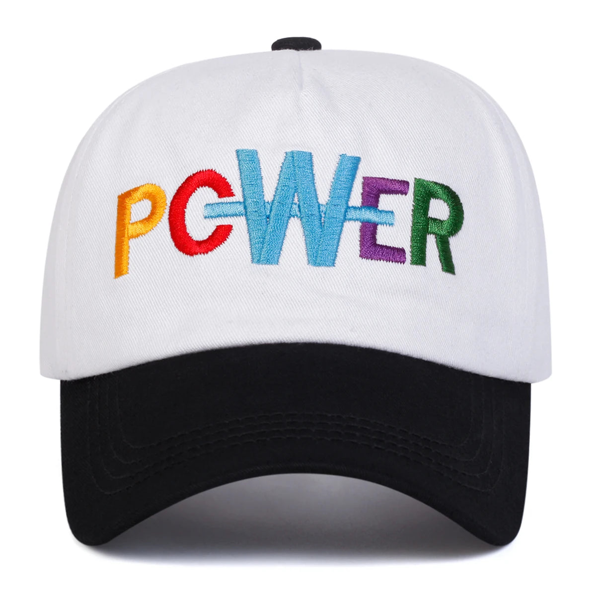 Unisex PCWER Letter Embroidery Baseball Caps Outdoor Adjustable Spring and Autumn Casual Sunscreen Hat