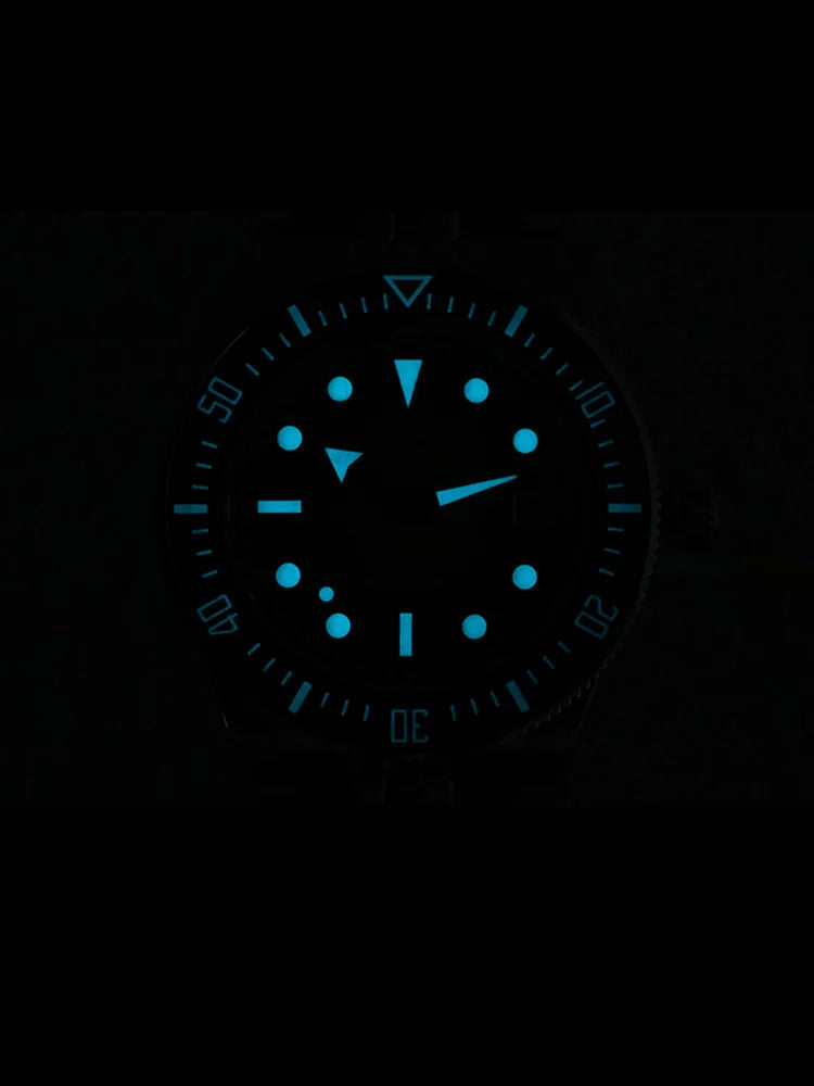 Relógio de mergulho de luxo para homem San Martin 40mm Miyota 9015, mostrador em esmalte sunburst, relógio de pulso mecânico automático, resistente à água 200m, SN0148