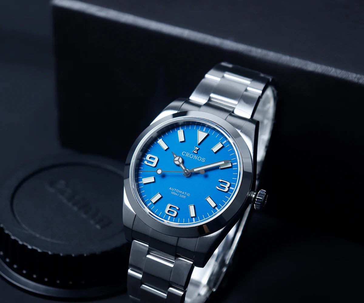 Cronos EX Diver Mechanical Men Watch 39mm Automatic PT5000 Sapphire Glass Bushed Bracelet Glide Clasp 10ATM L6031