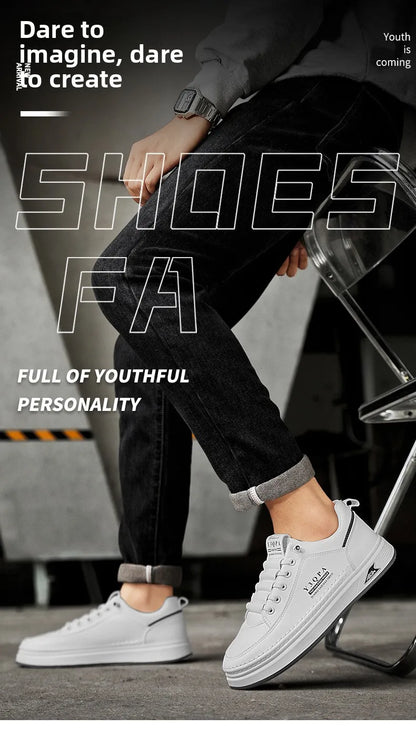 Men's Summer Fashionable Casual Driving Shoes Sporty Slip-On Loafers Versatile Comfortable Breathable Wear-Resistant Leather -..