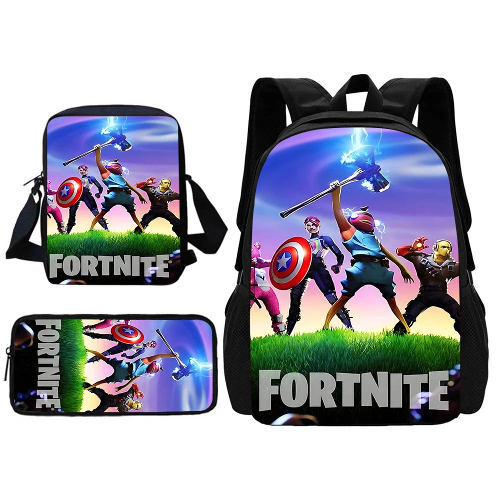Child School Backpack With Shoulder Bag Pencil Bags School Bags for Hot Game Design-F-FortniteS Boys Girls Best Gift
