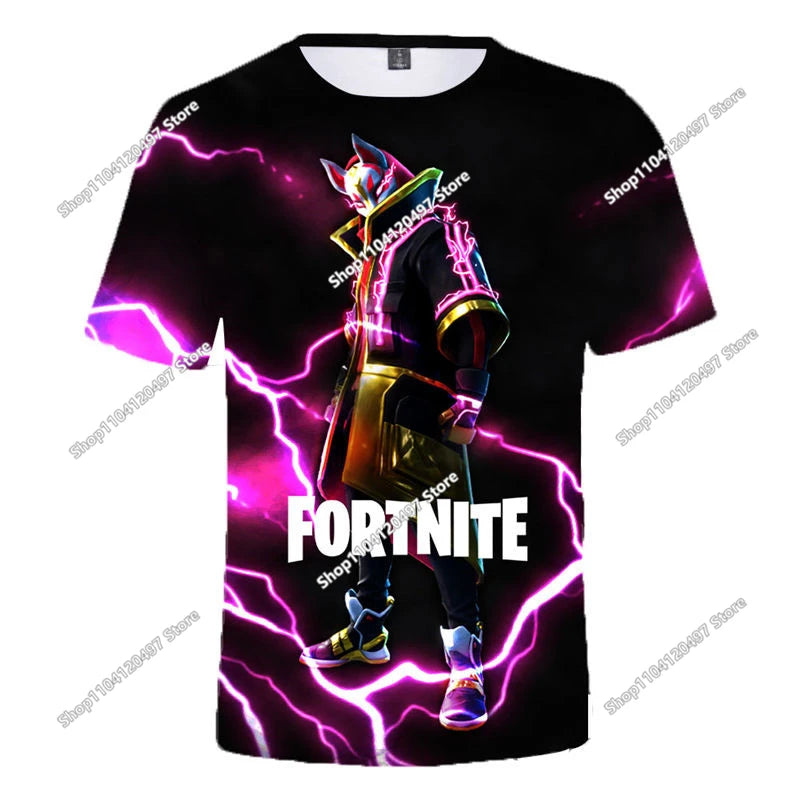 Fortnite-T-Shirt für Herren, Shoot Game Battle Hero, Victory Royale, Kleidung, Kinder-T-Shirts für Jungen und Mädchen von 2-14 Jahren