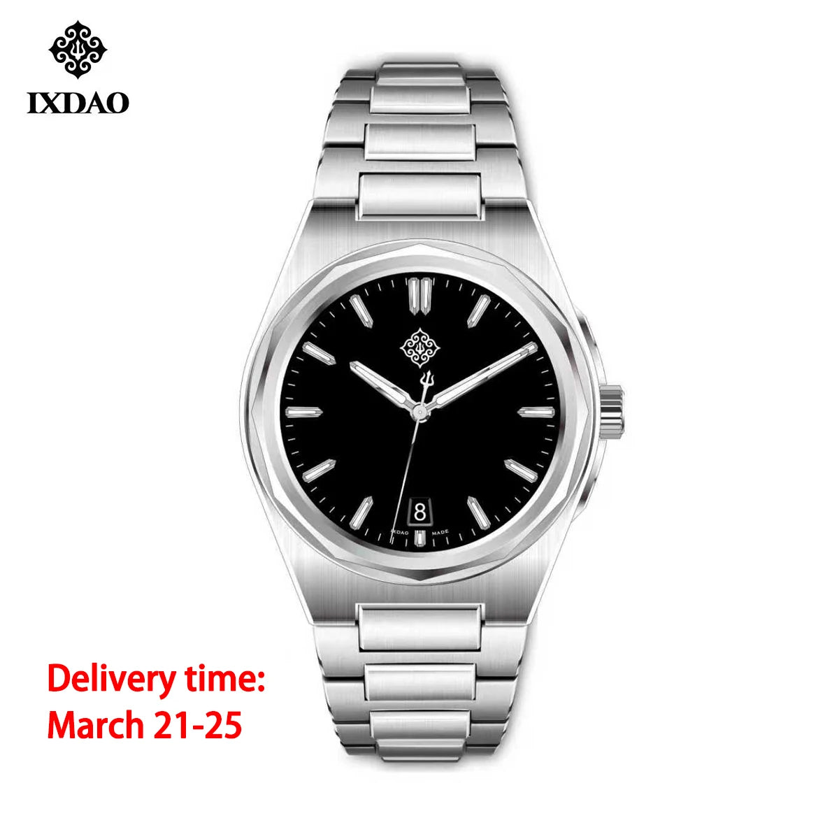 IX&DAO 2026 New Warrior 37mm Men's Automatic Mechanical Watch Enamel Plate Miyota 9015 Sapphire Stainless Steel Waterproof 10 Bar
