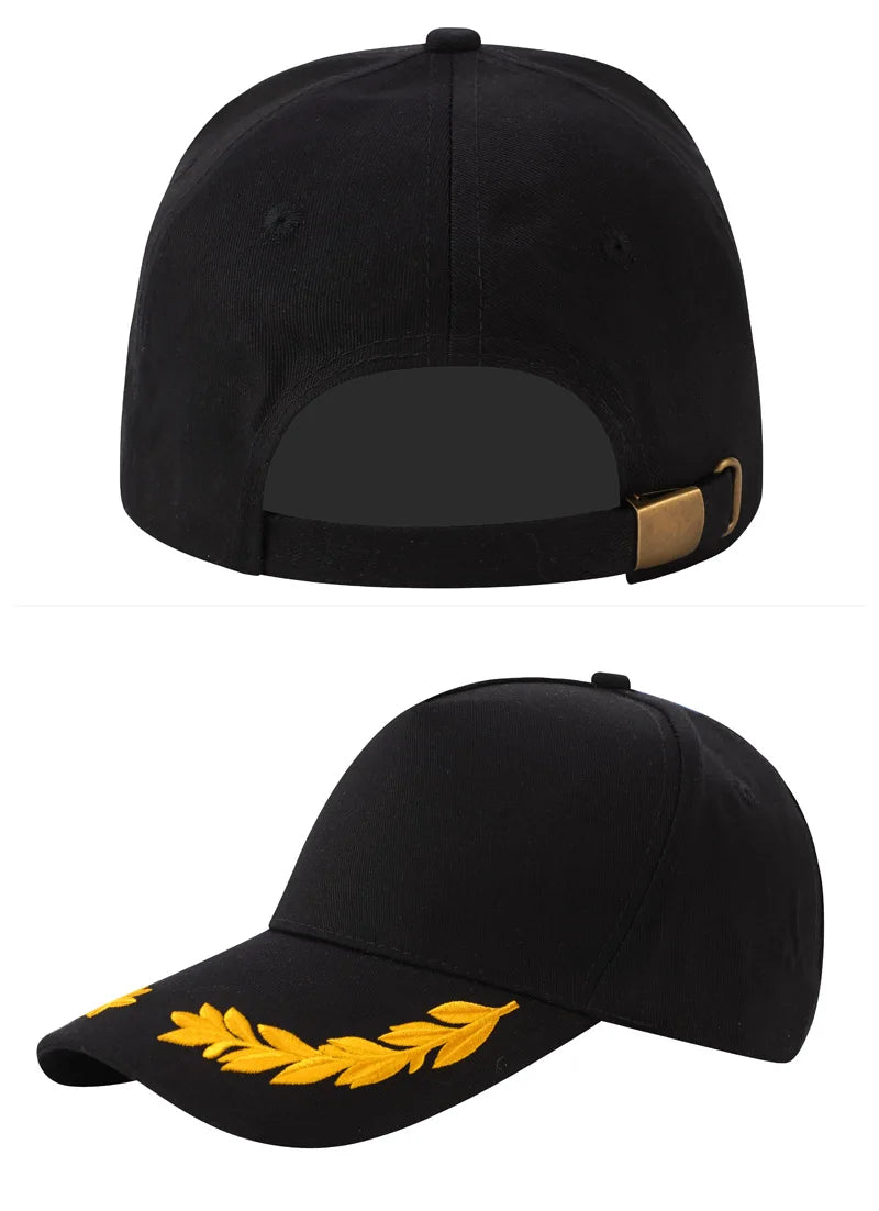 Customized logo printed men's baseball cap casual cap wheat ear men's solid color snap cap sports cap women's baseball cap