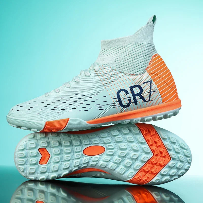 Nouvelles chaussures de football pour hommes, crampons pour terrain en herbe, baskets, chaussures de football de haute qualité, antidérapantes, montantes, pour futsal, matchs en salle, best-seller FG/TF