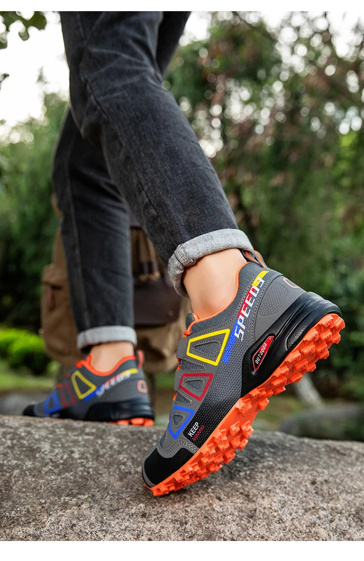 Men Waterproof Hiking Shoes Non-Slip Hunting Boots Outdoor Tactical Training Sports Shoes Men Walking Hiking Travel Shoes