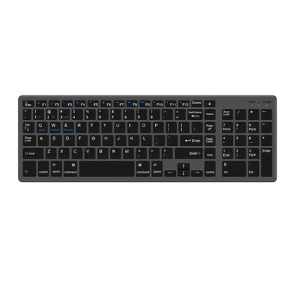 Dual-Mode Wireless Keyboard Bluetooth 5.0 & 2.4G Rechargeable Keyboard, 102 Keys Multi-Device Wireless Keyboard for MacBook, Laptop, Tablet & PC