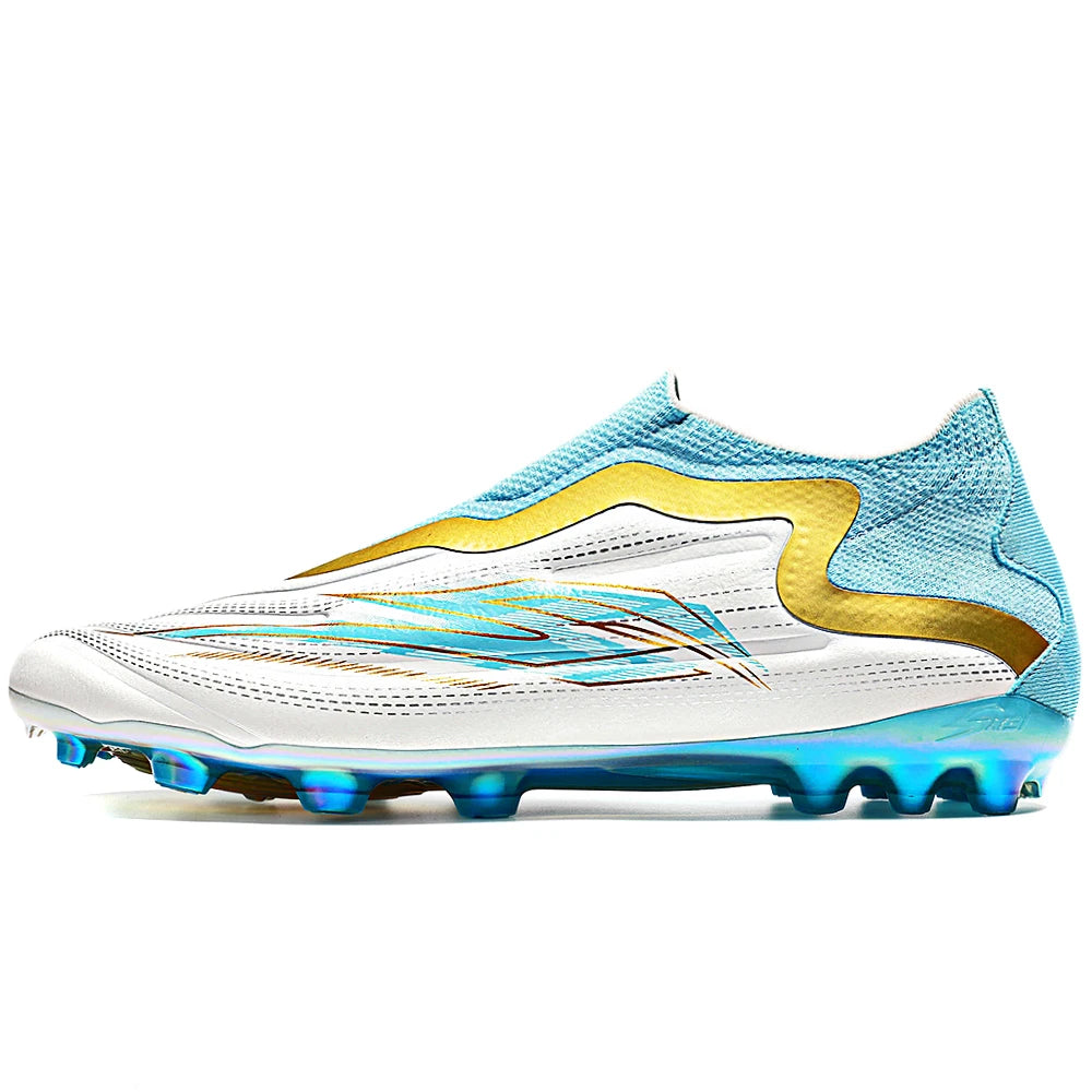 Chaussures de football pour adultes, crampons AG FG, légères, antidérapantes, avec longues pointes, résistantes à l'usure, pour terrain de gazon extérieur.