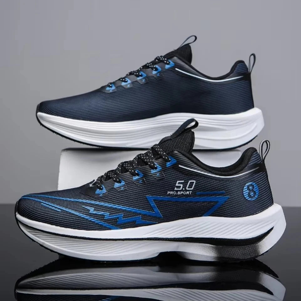 Brand Men's Carbon Plate Running Shoes, Soft Cushion, Shock Absorbing Sports Shoes, Unisex Sneakers, Light Anti-Slip Training Shoes
