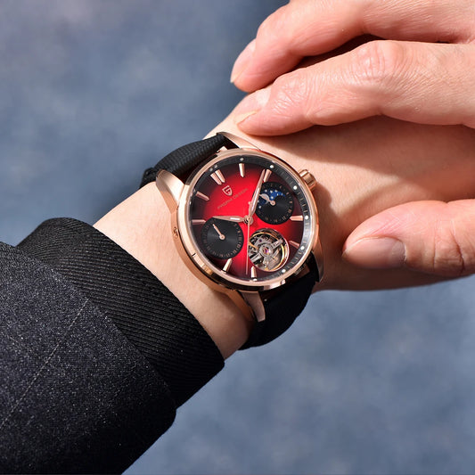 Reloj para hombre Pagani Design, nuevo modelo, reloj mecánico automático de lujo, 41 mm, de acero inoxidable, hermético hasta 10 bares, estilo «piloto»