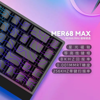IROK Carotmas Mercury68 mechanische Tastatur mit Magnetschaltern, 8K, 68 Tasten, RT 0.004mm, geringe Latenz, individuell anpassbare kabelgebundene Gaming-Tastatur, PC-Geschenk