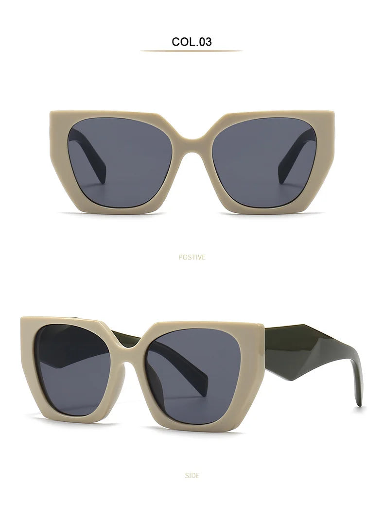 New Retro Designer Oversized Square Sunglasses For Women Men Luxury Brand Fashion Sun Glasses Ins Trending Ladies Shades UV400