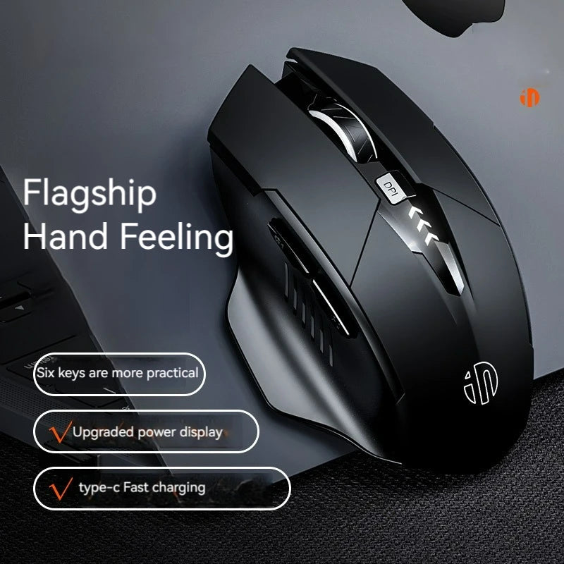 Inphic F1 2.4G Bluetooth Wireless Mouse Office Silent Mouse Rechargeable 6 Efficient Buttons Gaming Mouse For Laptop Tablet PC