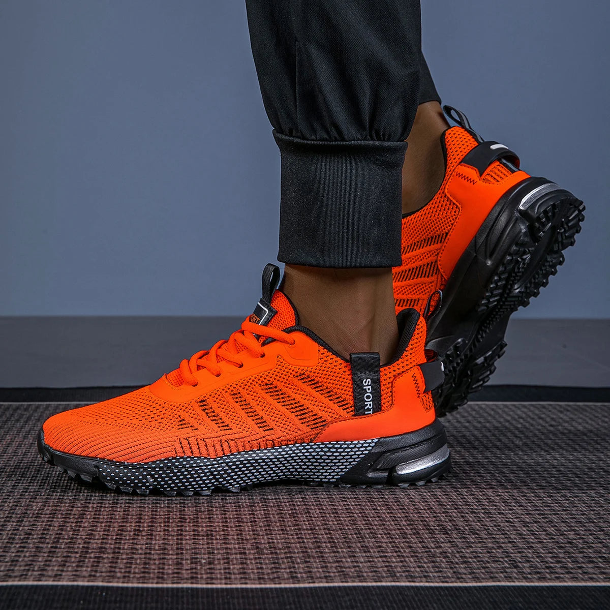Men's Running Shoes, Lightweight Breathable Jogging Sport Shoes, Male Lace-up Fashion Comfort Non-Slip Casual Sneakers for Men