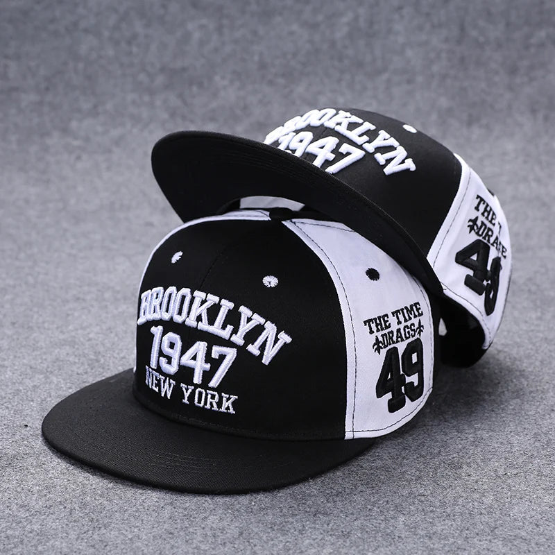 Herren-Baseballkappe mit Buchstabenstickerei, „Tide“, universell kombinierbar, flache Krempe; Damen-Sommer-Hip-Hop-Kappe, Outdoor-Sonnenkappe, verstellbare Schirmkappe