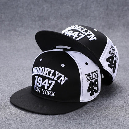 Herren-Baseballkappe mit Buchstabenstickerei, „Tide“, universell kombinierbar, flache Krempe; Damen-Sommer-Hip-Hop-Kappe, Outdoor-Sonnenkappe, verstellbare Schirmkappe