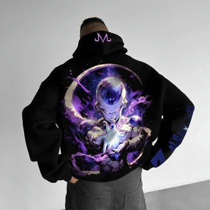 Felpa con cappuccio anime Dragon Ball Frieza da uomo e donna, hoodie pullover casual streetwear con stampa grafica, top moda primavera autunno