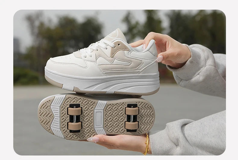 Children's Outdoor Sports Roller Skates Shoes Single Row Wheel kids Sliding Shoes four-Wheel for boys and grils