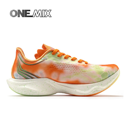 ONEMIX Sapatilhas de Corrida de Maratona em Nylon Carbon Board, Alívio de Impacto, Suporte Estável Profissional, Ressalto Ultraligeiro