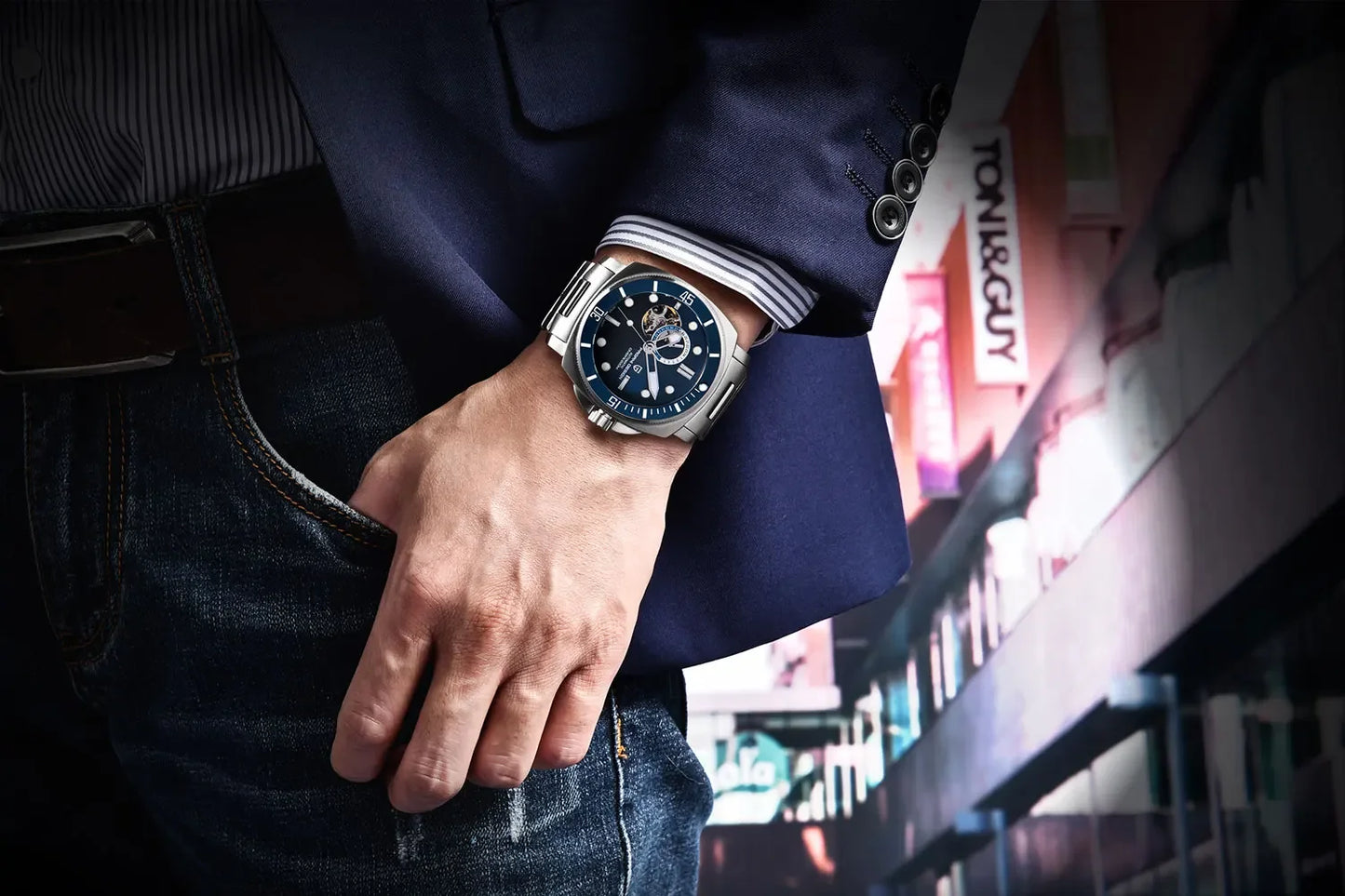 PAGANI DESIGN 2026 Original 43MM Men's Automatic Mechanical Watch NH39 200M Waterproof AR Sapphire Mirror Watches For Men ﻿