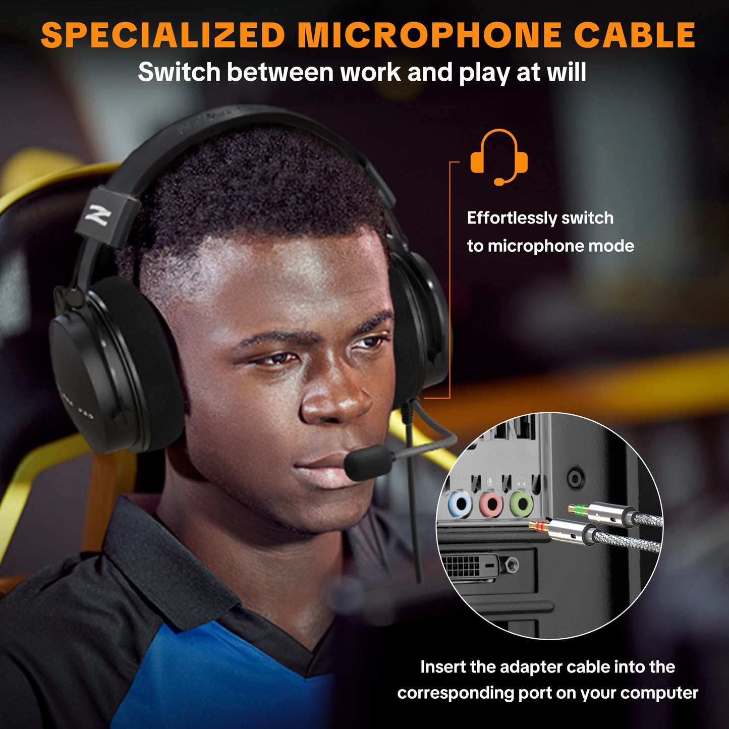 Auscultadores de Estúdio TALOMEN W550x – Auscultadores Profissionais de DJ com Fio, Over-Ear, para Monitorização, com Drivers de 50mm e Cabo Amovível