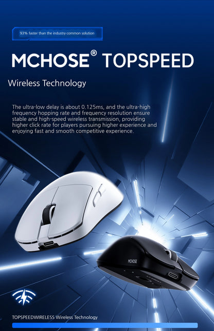 MCHOSE L7 Ultra+ mittelgroße/große Hand-Gaming-Maus E-Sports Paw3950 kabellos, drei Modi, leicht, Office-Dual-Drive-Computermaus