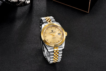 Relojes PAGANI DESIGN 2026 nuevos de lujo en oro y plata, relojes mecánicos para hombre, acero inoxidable, cristal de zafiro, reloj automático