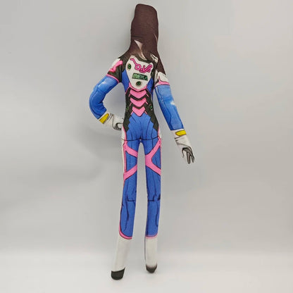 Pelúcia figura de anime e jogo Overwatch D.Va / Doomfist / Genji / Widowmaker, 26cm, corpo flexível com arame, várias posturas