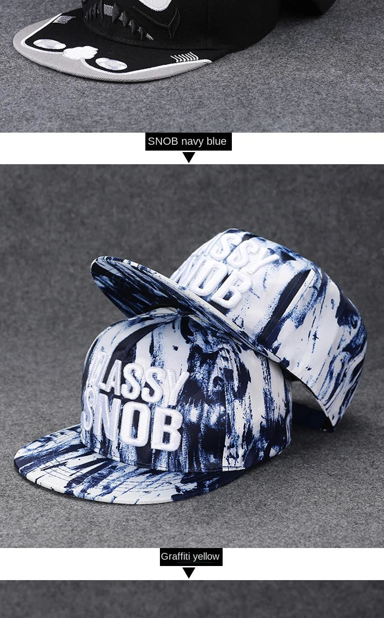 Herren-Baseballkappe mit Buchstabenstickerei, „Tide“, universell kombinierbar, flache Krempe; Damen-Sommer-Hip-Hop-Kappe, Outdoor-Sonnenkappe, verstellbare Schirmkappe