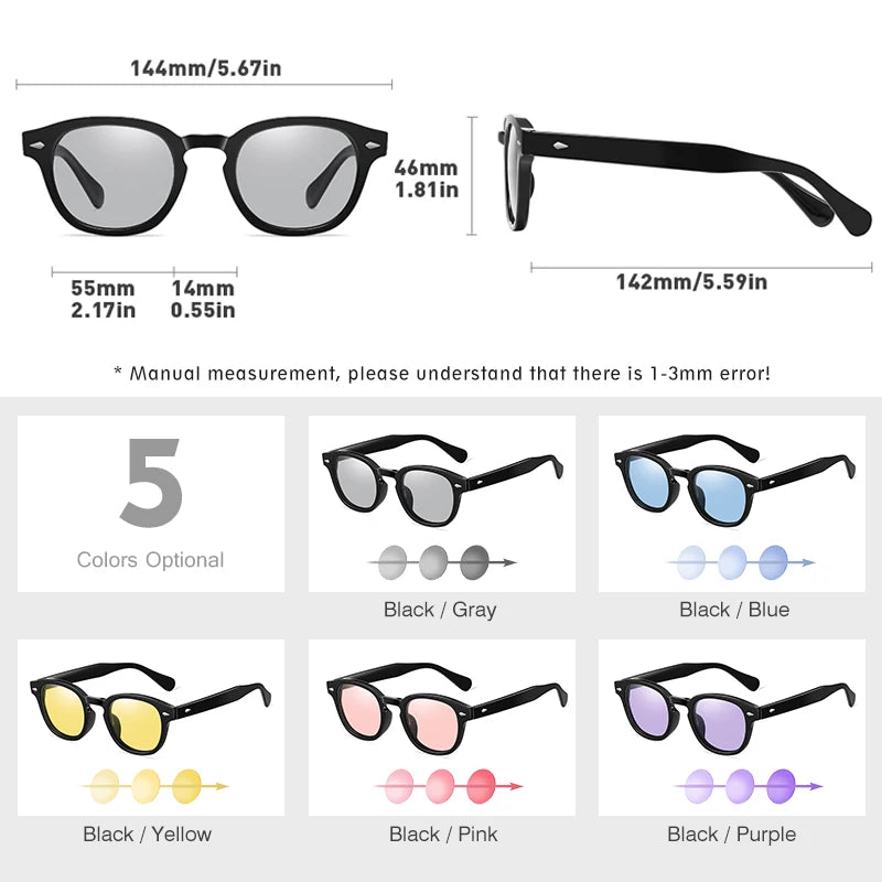 LM NEW Fashion Photochromic Sunglasses Women Men Polarized Blue Eyewear Drivign Outdoor UV Protection Eyewear gafas de sol mujer