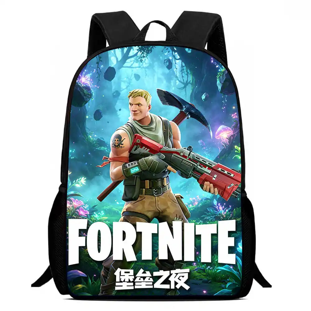 Children's Student Fortnite Cartoon Boys and Girls Large Capacity Backpack