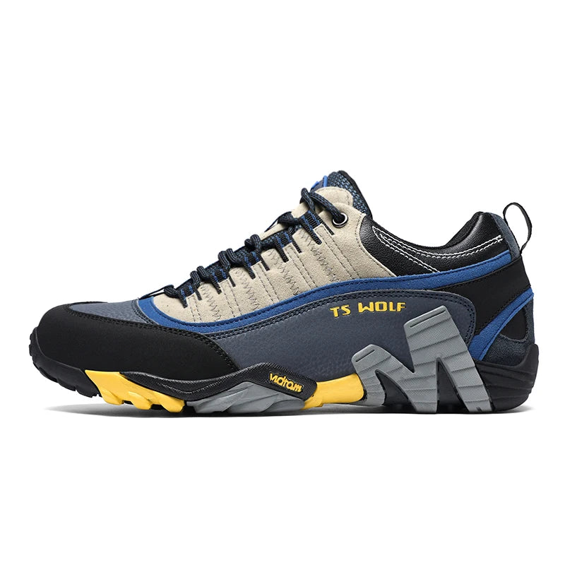 Zapatillas de trekking para hombre Outdoor Lover, impermeables, botas de montaña de cuero genuino, calzado táctico para caza en bosque