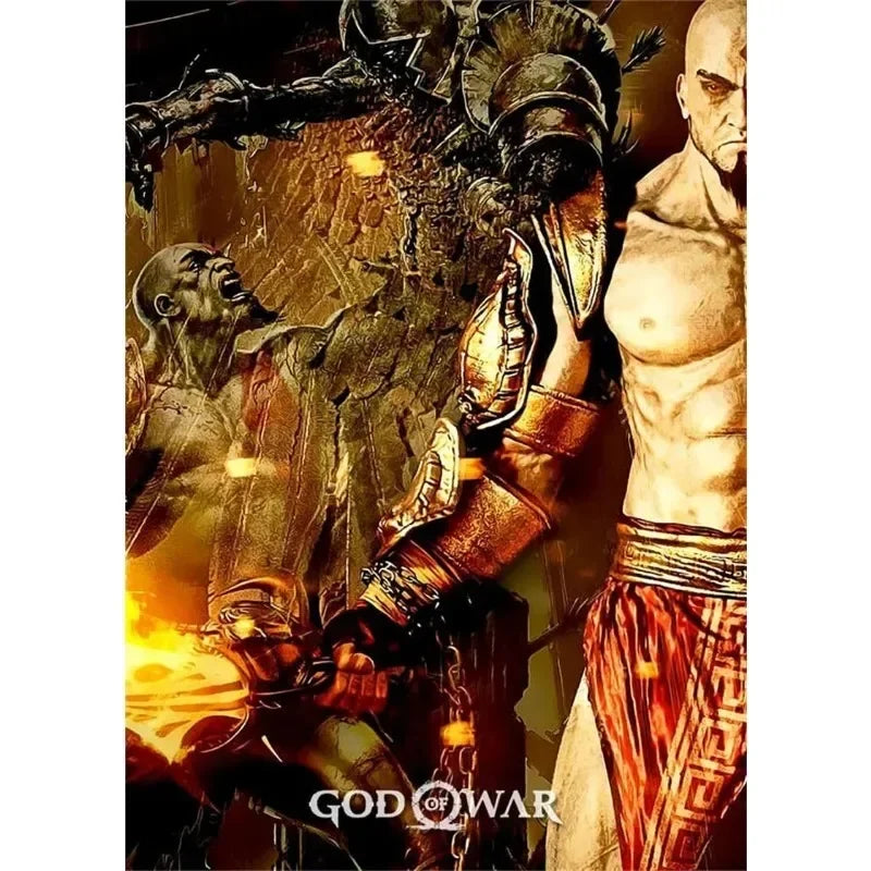 Canvas Painting Posters and Prints Wall Art Anime Pop Game God of War Ragnarok Poster Aesthetics Kratos Gaming