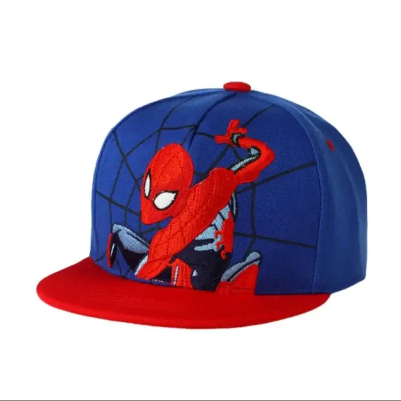 Cartoon Spider Embroidery Baseball Cap Flat Hip Hop Snapback Hat Adjustable Sun Hat for Casual Party Cosplay