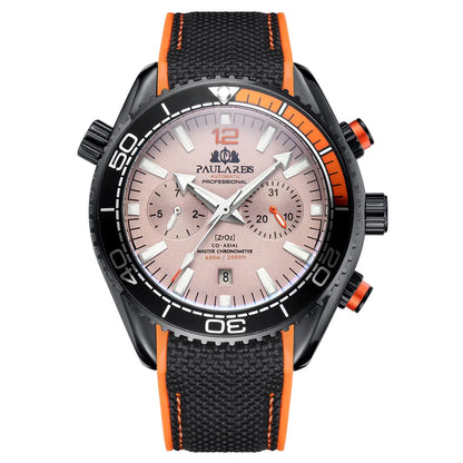 PAULAREIS P Reloj mecánico automático de lujo para hombre, cuerda automática, correa de caucho, resistente al agua, luminoso, con fecha, reloj de moda para hombre