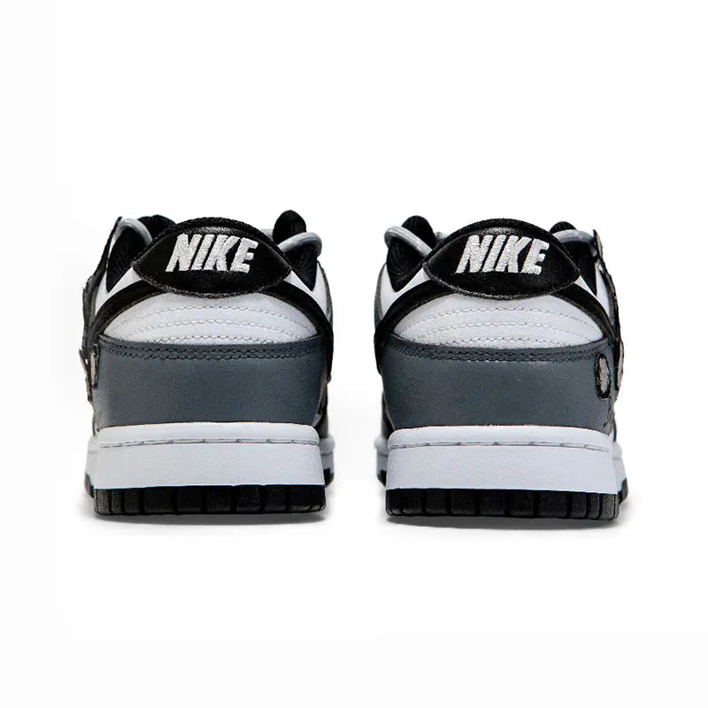 Custom Sneakers Nike Dunk Panda Deconstructed Graffiti Rabbit Patch Women's Skate Shoes
