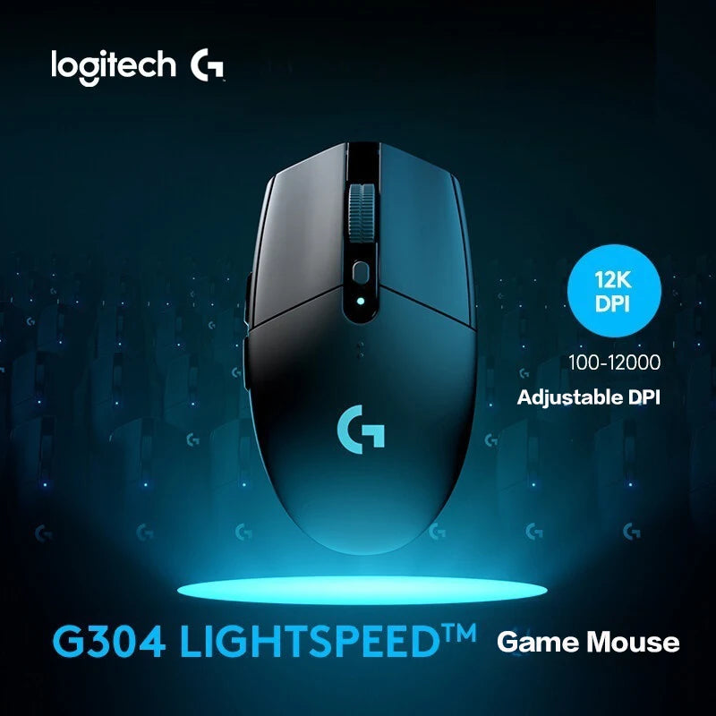 Mouse gaming wireless Logitech G304 LIGHTSPEED, mouse leggero e portatile con macro per Jedi Survival, FPS, League of Heroes ed Eat Chicken